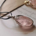 Pink crystal pendant rough